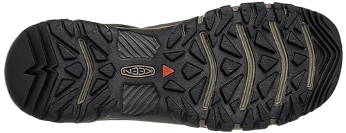 KEEN Bota de caminhada masculina Targhee III de altura média impermeável, Castanho/Mantas, 10.5