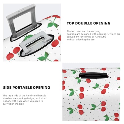 Pretty Cherries Travel Luggage Cover Fashion Elastic Washable Stretch Suitcase Protector Anti-Scratch Travel Baggage Covers Fits 25-28 Inch Luggage4