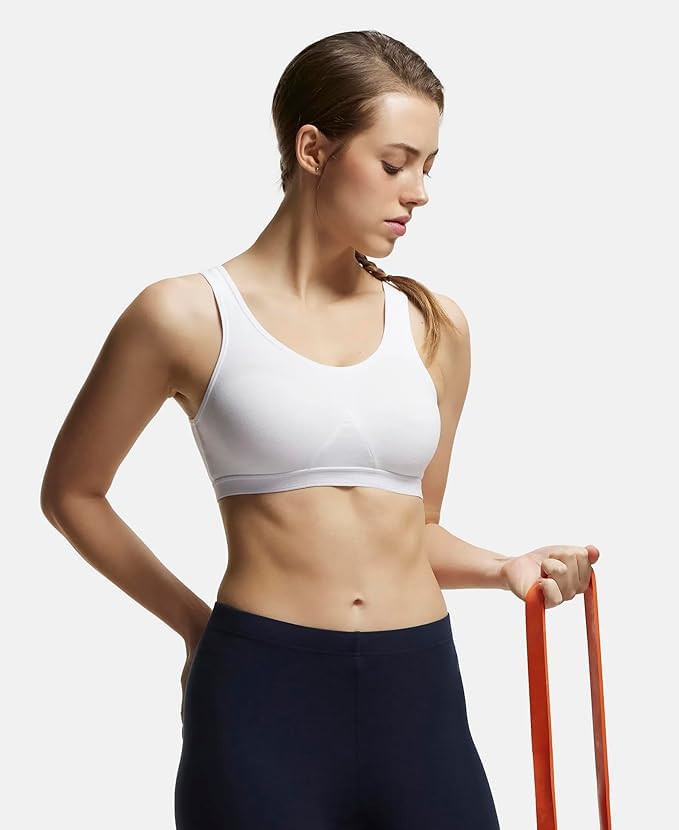 Image of Air Bra: Stretchable, Non-Padded, Non-Wired Sports Bra for Women Comfortable Daily Black, White
