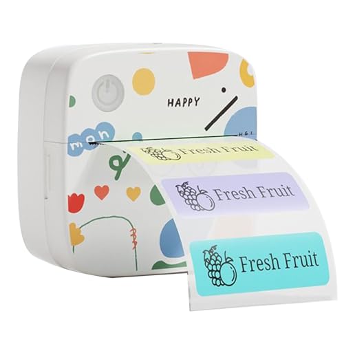 Genérico DIY Crafts Sticker Printer Labeler – 3.39 Inch Mini Sticker Printers | ABS Portable Labeler – inkless Thermal App Controlled Handheld Printer for Labels Diaries Photos Home Office Use