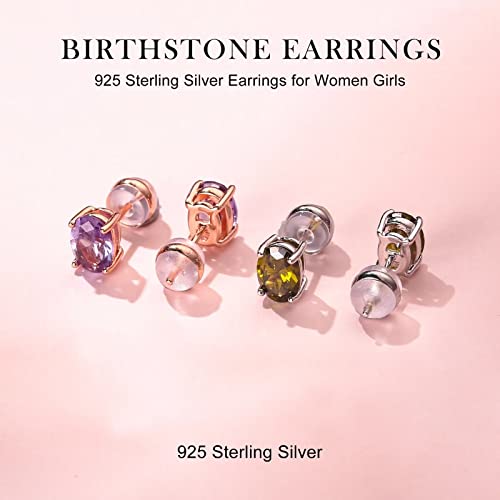 925 Sterling Silver Oval Stud Earrings For Women, Green May Birthstone Created Emerald Earrings Earrings Jewelry Mothers Valentines Day Gifts For Women Teen Girl Her Mom Girlfriend Wife Birthday #TOP4