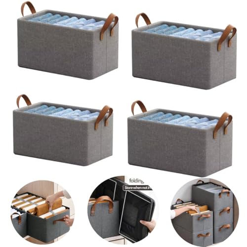 Genérico - Kit 4 Cestos Organizadores de Guarda-Roupa Reforçados ...