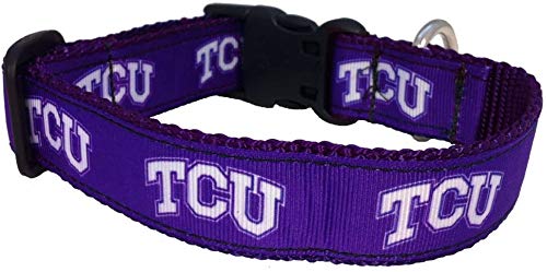 Collier pour chien à motif grenouille à cornes Collegiate en nylon robuste taille L