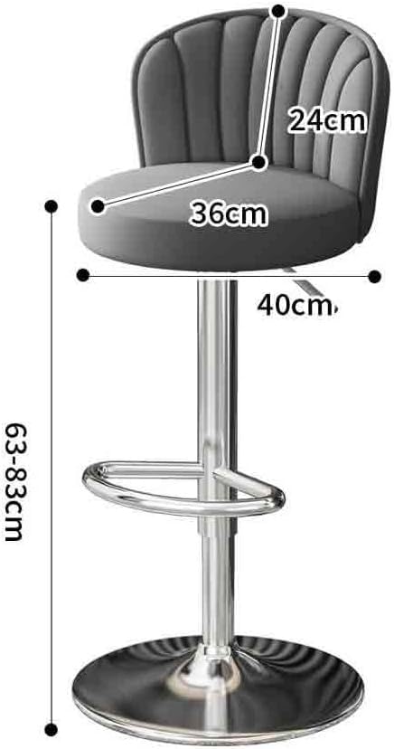 Chaise de bar tabouret haut pivotant bleu XJBTBA usage pro maison