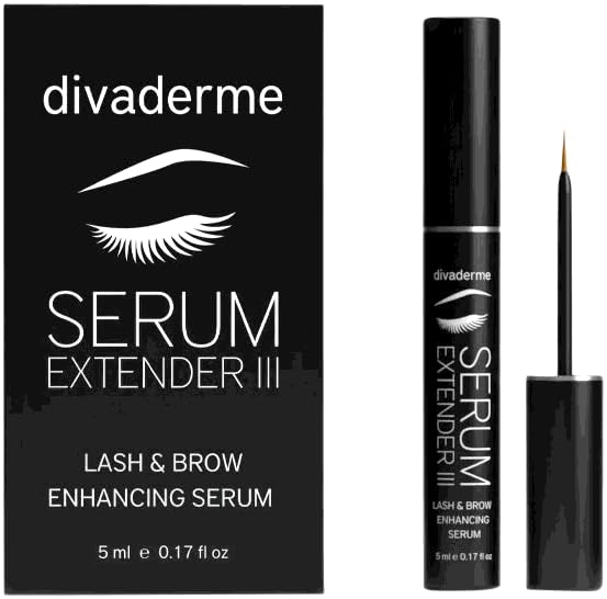 Divaderme Serum Extender III Wimpern- und Augenbrauenserum mit Peptiden, Hyaluronsäure und Biotin, 5 ml