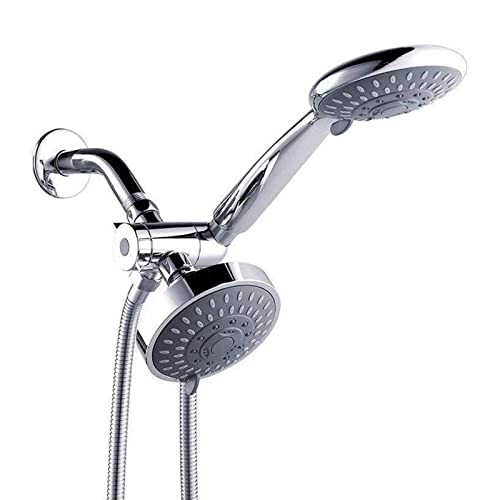 Combiné de douche double haute pression pommeau de douche 2 en 1 flexible - 2