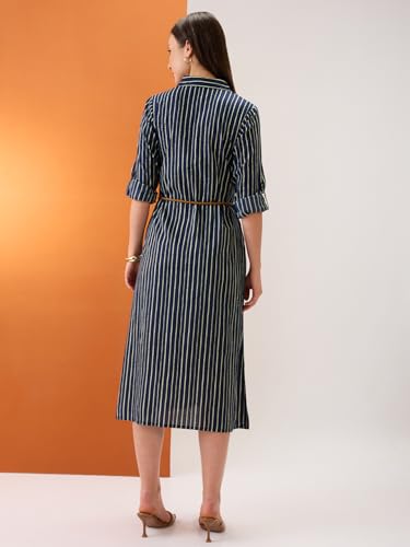 Image of Globus Women Ethnic Dress (GS578228 Indigo S)