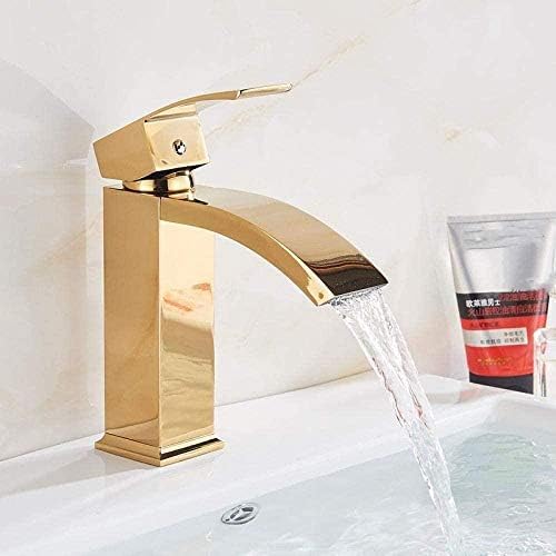 Robinet cascade lavabo anti-éclaboussures à commande unique fluide