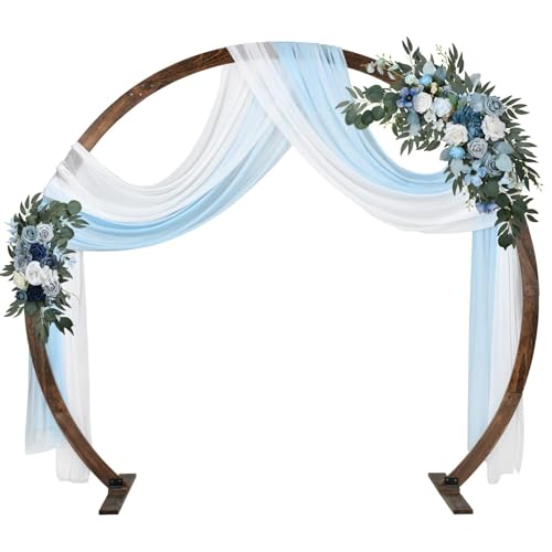 Arco redondo de madera para bodas al aire libre, para ceremonias, propuestas y fiestas. Decoración perfecta para jardín y playa, elegante decoración al aire libre para bodas