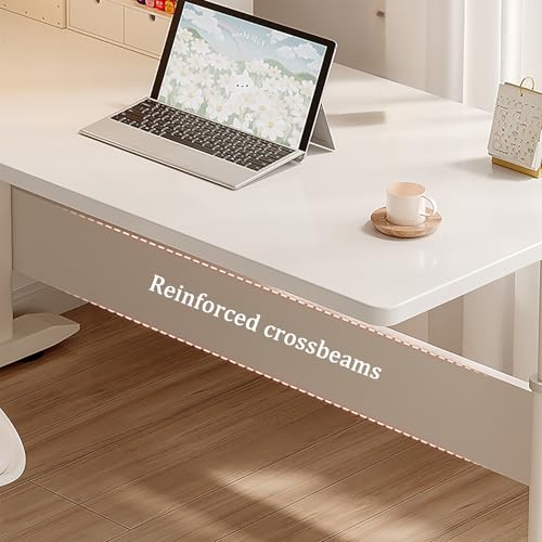 Bureau assis-debout manuel blanc parfait pour setup gaming compact - 6