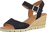 Ferse Höhe: 4cm Gabor Karen, Damen Durchgängies Plateau Sandalen, Blau(ocean (Jute)), 39 EU
