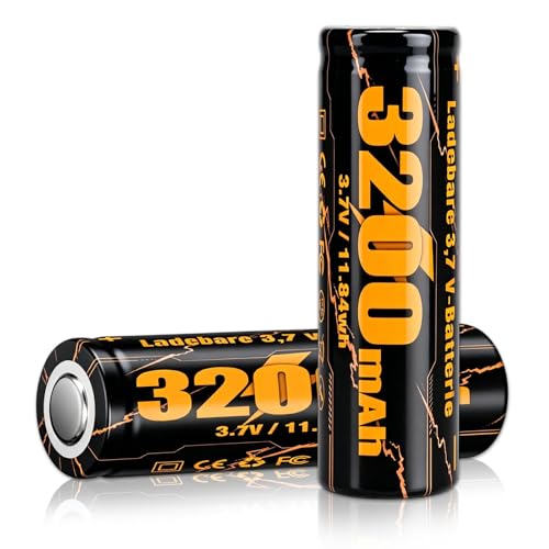 3 7V Wiederaufladbarer Akku 3200mAh NiMH Batterie Hohe Kapazität Ersatzakku für LED Stirnlampe Taschenlampe Fernbedienung & RC Auto