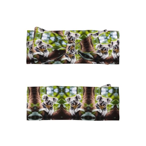 Baby Bow Headband Happy Cute koala Pattern Soft, Skin-Friendly for Newborns 0-6 Months, for Baby Girls2