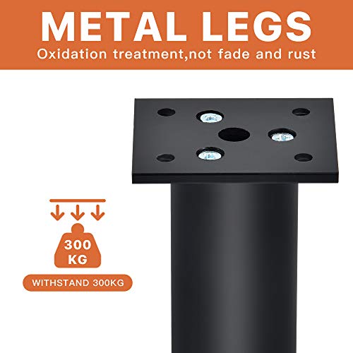 4 Piece Stainless Steel Furniture Legs, Milkary 3 Inch Height Adjustable Thickened Metal Cabinet Desk Leg Replacement Legs With Screws For Table Chair Sofa Bed #TOP3