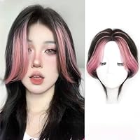 Amazon.co.jp: DUOLEIMI 前髪ウィッグ ピンク カラー前髪ウイッグ