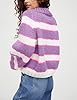 Yeokou Women Stripe Pullover Sweater Turtleneck Ri... #2