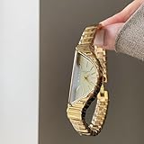 RKXKJ Orologi retrò Semicircolari, Quadrante Asimmetrico a Mezzaluna, Orologio Analogico al Quarzo, Impermeabile Fino a 3 ATM, Elegante E alla Moda, per Uomo E Donna
