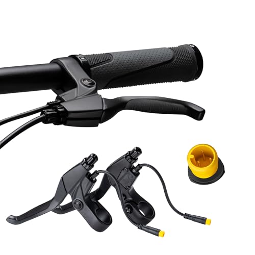 E-Mangue Levier de frein électrique pour vélo BAFANG, 1 paire de poignées de guidon pour moteur BBSHD BBS01B BBS02B, 19.6 Inch Wire & Waterproof Interface