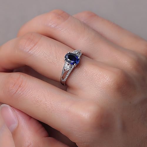 925 Sterling Silver Oval Shaped 8X6 MM Gemstone Ring Leaf Engagement Ring for Women Jewelry4