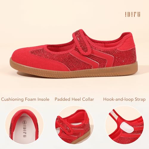 Image of IDIFU Mary Jane Sneakers for Women Retro Fashion Casual Ballet Flats