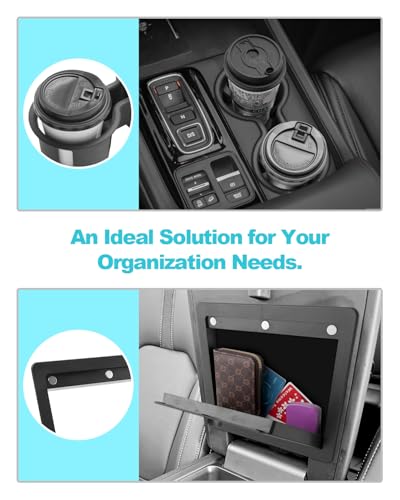 Image of CDEFG 4PCS for 2023-2025 Honda Pilot Center Console Organizer 9-Inch Screen Organizer for 2023-2025 Honda Pilot Accessories Cup Holder Behind-Screen Dash Armrest Hidden Storage Box