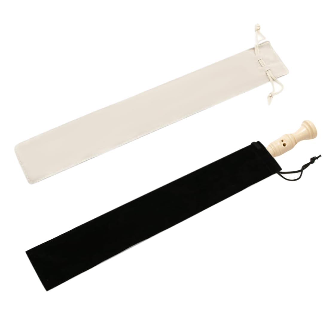 2 Piezas Recorder Bolsa,Estuche para Flautas, Estuche para Flauta Dulce Soprano, Bolsas de Terciopelo con cordón