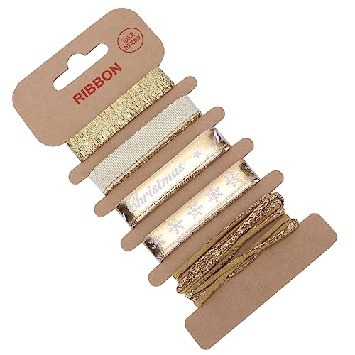 HOMSFOU 1 m fita estampada natalícia de tecido de fita para artesanato para decoração de festas e embrulho presentes