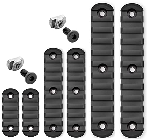 ZONEBIKE Picatinny Rail ar 15accessories 5 9 11 slots 6 Pcs Section for mlok System (Nylon 5 9 11 slots 6 packed)