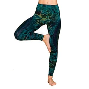 PANASIAM Batik Leggings Jungle voor vrouwen – voor yoga, sport, fitness – Legging van natuurlijk materiaal met jungle patroon – zacht en ondoorzichtig