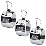 Kupink 3 PCS Cuenta Personas Contador Manual de 4 Dígitos Contador de Vueltas para Contar Golf Eventos Deporte Escuela