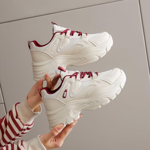 Women's Breathable Sneakers, Mesh Lightweight, Easy - Walk Casual Sport Strap Athletic Running Shoes with Platform Sole for Height Increase3