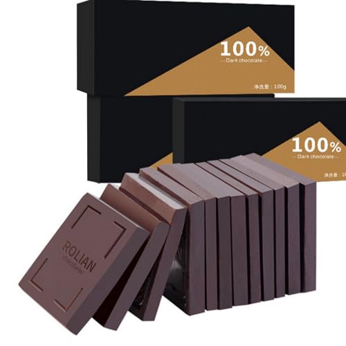 無糖・純ココアバター使用 ダークチョコレート 低カロリー・健康志向に最適|バレンタインギフトにも (100g*3箱入)