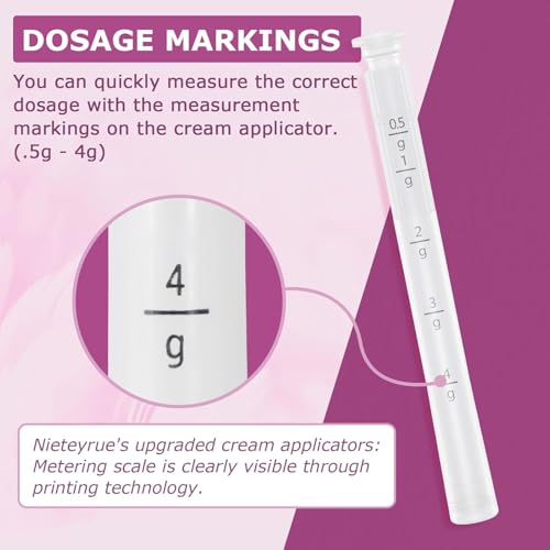 Image of Disposable Vaginal Applicators - Updated with Dosage Markings, Individually Wrapped for Hygiene, Fits Most Lubricants, Creams & Gels, Feminine Care Essentials (120 Pack)