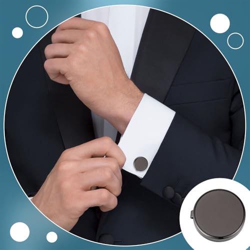 FINGERINSPIRE 5 pares cubrebotones para camisas de hombre 18MM miniatura 5