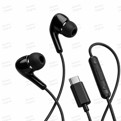 Image of Original Wired Earphone Compatible with XIAOMI Type-C in-Ear Earphones with 12.4mm Drivers, HD Microphone, and IP54 Dust & Water Resistance (Black)