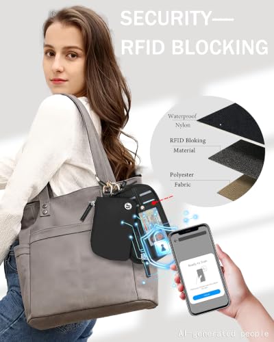 Image of Wallet Wristlet for Women, RFID Wallet Keychain with Dual Pocket | Nylon Wristlet Wallet with Coin Purse, ID Window, Card Holder and Small Wallet Design