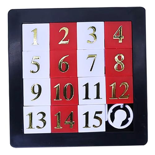 HoveeLuty Puzzle Scorrevole con Numeri, 3x3 Pollici, 15 Griglie, Compatto e Portatile, Giocattolo educativo Rilassante per Bambini, Adolescenti e Adulti. Super Gioco di Puzzle Scorrevole.