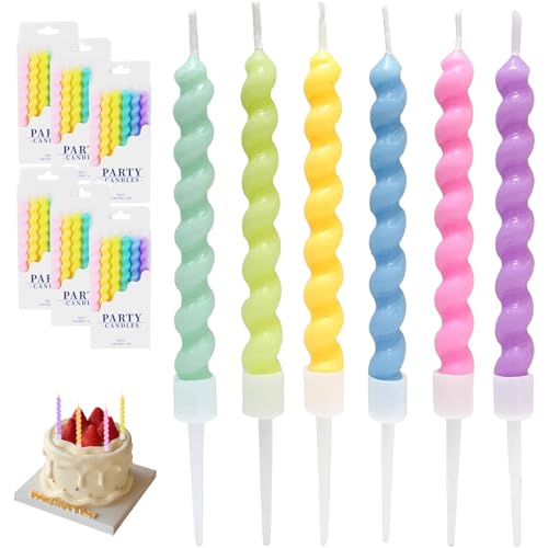 36 velas de colores, velas de cumpleaños para decorar una fiesta de cumpleaños, se aplican a fiestas de cumpleaños y decoración de pasteles (rosa, amarillo claro, amarillo oscuro, azul claro, azul