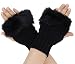 Simplicity Soft & Fuzzy Faux Fur winter warm Crochet Fingerless Gloves/Mittens