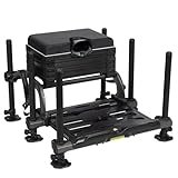 Matrix XR36 SL Edition Graphite | Coarse Fishing Lightweight Seatbox | XR Sliding Footplate | 6x 36mm Legs with Threaded Caps | Deep Side Drawer | 2x Shallow Tray Units | Padded Strap | Code GMB202