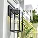 MAXvolador Outdoor Wall Sconce, Exterior Waterproof Wall Lantern Light Fixtures, Black Porch Lights with Toughened Glass Shade, Anti-Rust E26 Socket Front Door Mount Lighting, 2 Pack