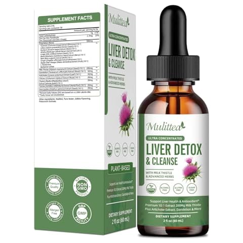 (2 Pack) Liver Health Liquid Drops -Support Liver Cleanse Detox & Repair with Artichoke Milk Thistle Silymarin Extract, Dandelion,Turmeric, Berberine to Renew w/21 Potent Herb-Nutrients- Cover