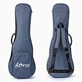 lotmusic Concert Ukulele Case Black Ukulele Padding Bag for 26 Inch Ukulele Thick Durable with Storage blue