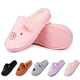 Bequemes und weiches Korallenfleece-Futter: Das Innenfutter der Hausschuhe besteht aus hochwertigem Korallenfleece, das bequem ist, sich anfühlt, als würde man auf weiche Kissen treten und Ihre Fußschmerzen vom ganztägigen Gehen oder Stehen lindern wird Ihre Füße im kalten Winter kontinuierlich wärmen.