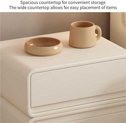 Minimalist Solid Wood Nightstand with Storage - Versatile Bedside Table & End Table for Living Room, Multi-Color, Compact Size (45x40x50cm)