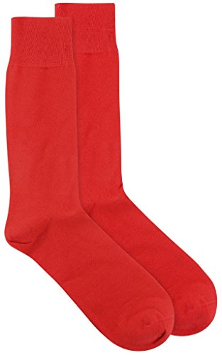 3 Pair of Antonio Ricci Solid RED Color Men's COTTON Dress SOCKS