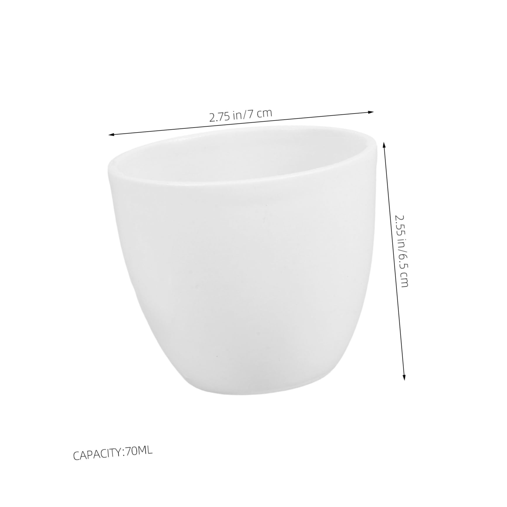 NAMOARLY 70ml High-temperature Crucible for Gold Porcelain Crucible Cup for Aluminum Metal Casting