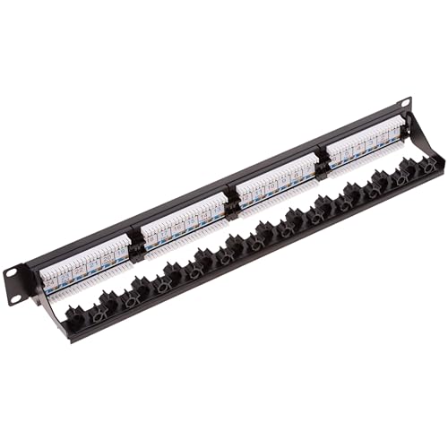 Patch panel 24 x RJ45 UTP cat.6 para distribución centralizada de red 1Gb 3