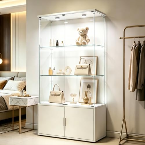 Vitrina de cristal con iluminación LED