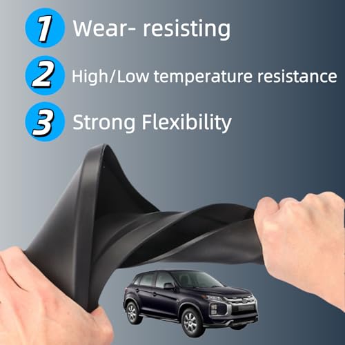 Image of No Drill Mud Flaps Compatible with Mitsubishi Outlander Sport 2020-2025, Custom Fit Splash Guards for Flush Wheel Arch, All Weather Mud Guards (Does NOT Fit Trail Edition)